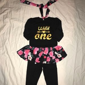 “Wild one” first birthday outfit for baby girl!